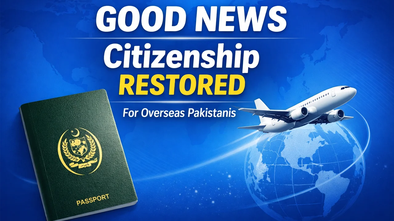 Good News for Overseas Pakistanis: Citizenship Can Now Be Restored