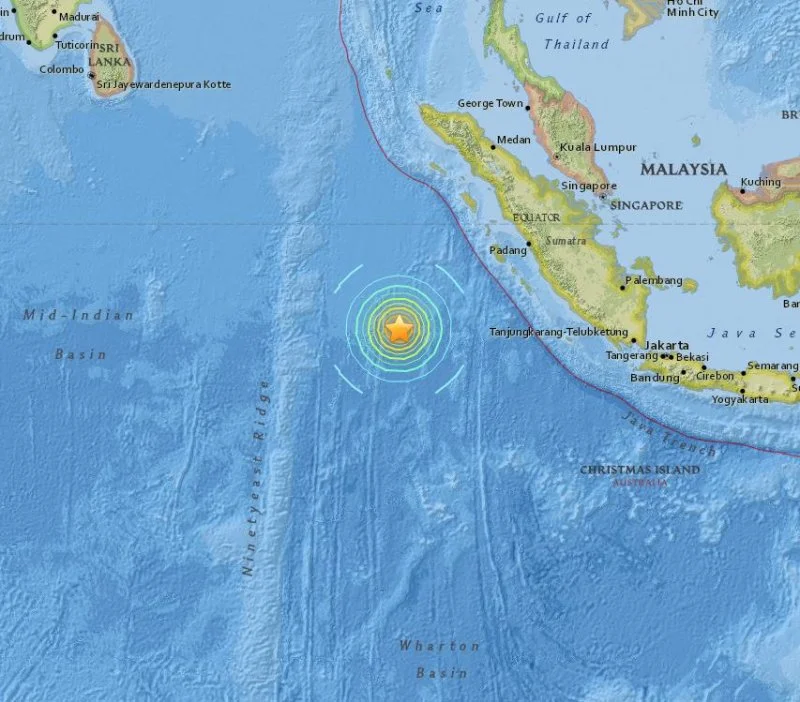 Tsunami warning issued after a 7.8 magnitude earthquake hits offshore Indonesia.