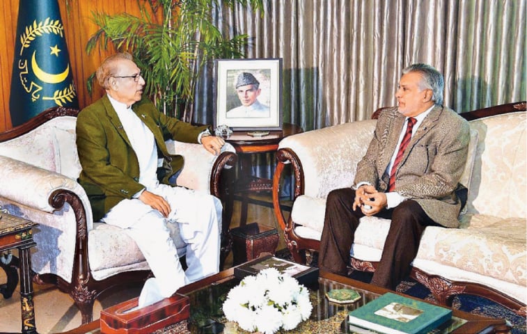 early-elections-ishaq-dar-conveys-govt-s-reply-to-president-arif-alvi