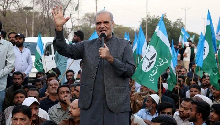 ji-stages-sit-ins-against-e-challans-damaged-roads-in-karachi-today